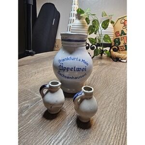 Vintage German Apfelwein Jug Sachsenhausen Stoneware Decor – Restored
